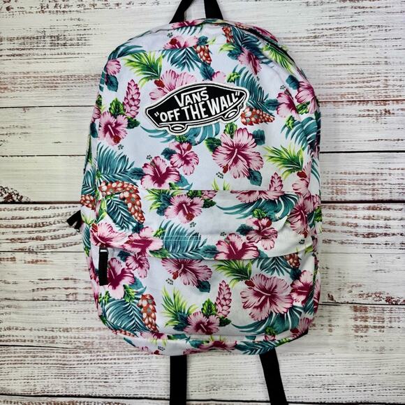 Vans realm Off the wall Hawaiian floral Tropical Floral Backpack - Picture 2 of 6